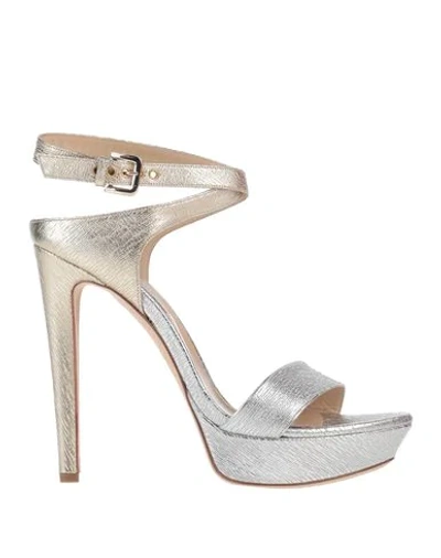Shop Gianni Marra Sandals In Silver