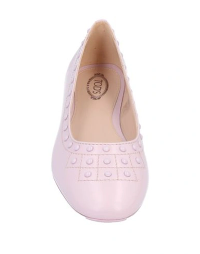 Shop Tod's Ballet Flats In Lilac