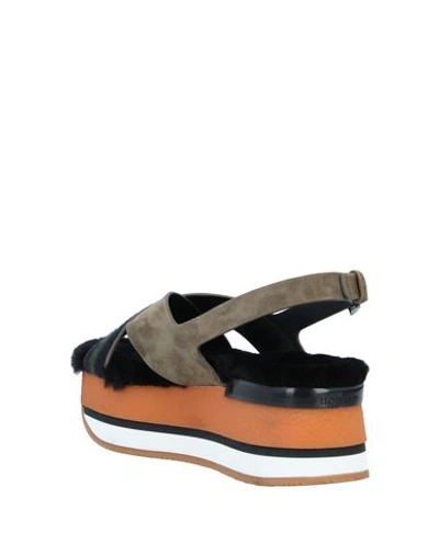 Hogan Sandals In Green