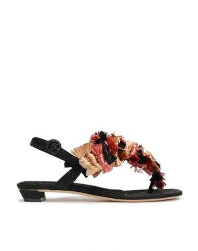 Shop Sanayi313 Toe Strap Sandals In Black