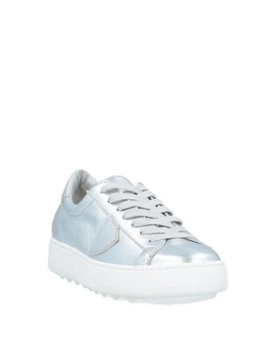 Philippe Model Sneakers In Silver
