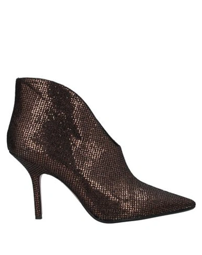 Shop Anna F. Ankle Boots In Bronze