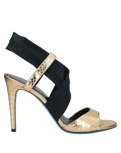 Shop Loriblu Sandals In Gold