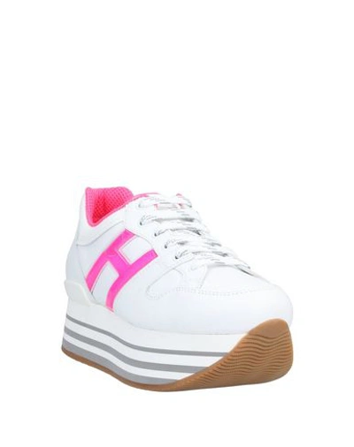 Hogan Sport Inspired Lace Up Sneakers Big Knitted H In White