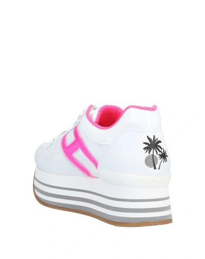 Hogan Sport Inspired Lace Up Sneakers Big Knitted H In White