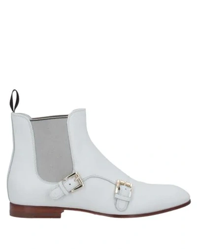 Shop Santoni Ankle Boot In Light Grey