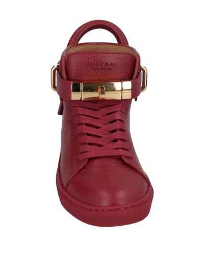 Shop Buscemi Sneakers In Brick Red