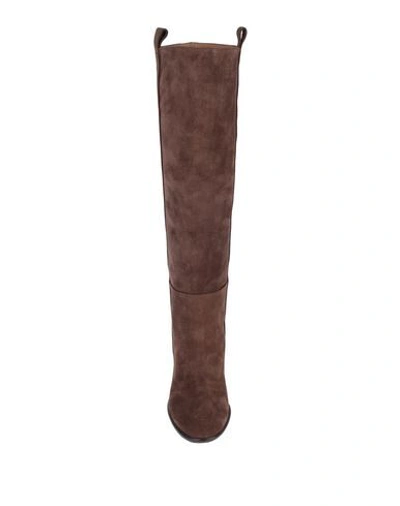 Shop Anna F. Woman Knee Boots Brown Size 7 Soft Leather