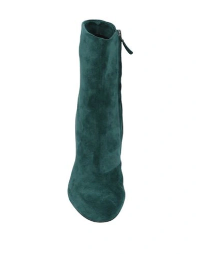 Shop Del Carlo Ankle Boots In Emerald Green