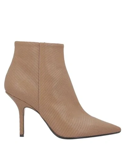 Shop Anna F Ankle Boot In Beige