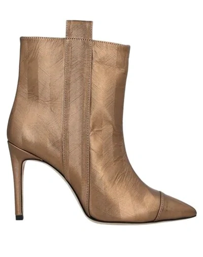 Shop Bams Ankle Boot In Gold