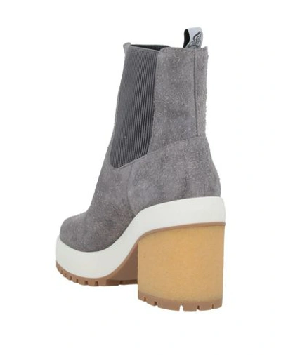 Shop Hogan Woman Ankle Boots Grey Size 6.5 Soft Leather