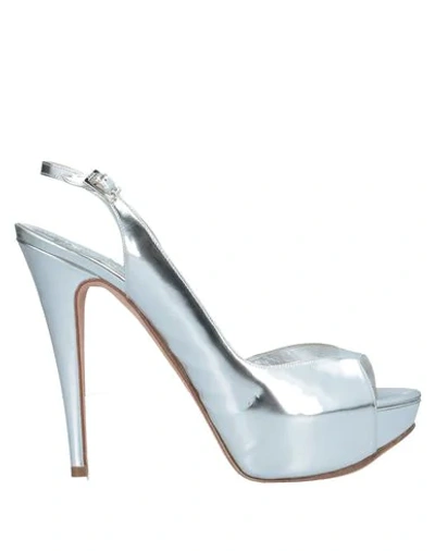 Shop Gina Sandals In Silver