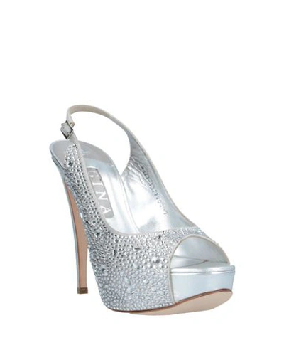 Shop Gina Sandals In Light Grey