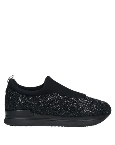 Shop Hogan Woman Sneakers Black Size 6.5 Textile Fibers