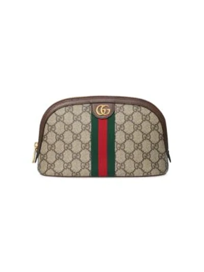 Shop Gucci Ophidia Gg Cosmetic Case In Beige