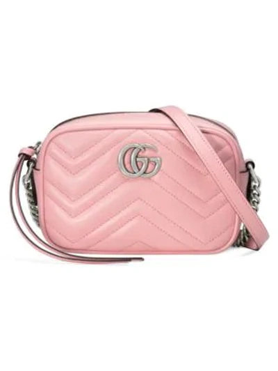 Shop Gucci Women's Gg Marmont Matelassé Mini Bag In Wild Rose