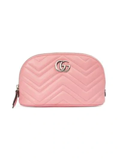 Shop Gucci Women's Gg Marmont Large Cosmetic Case In Wild Rose
