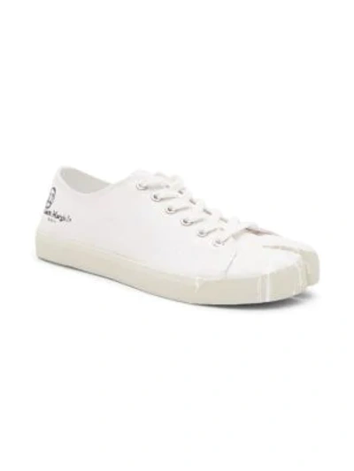 Shop Maison Margiela Vandal Tabi Low-top Sneakers In White