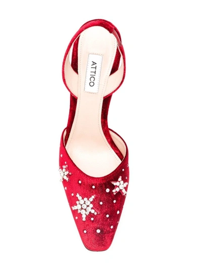 Shop Attico Star Embellished Pumps