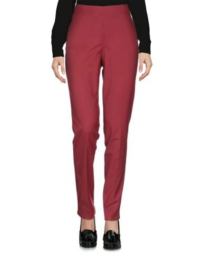 Shop Be Blumarine Woman Pants Red Size 8 Polyester, Viscose, Elastane