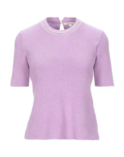 Shop Maje Woman Sweater Light Purple Size 3 Cotton, Zama