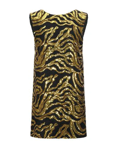 Shop Halpern Woman Mini Dress Gold Size 4 Polyester