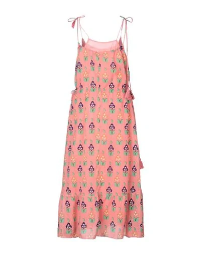 Shop Antik Batik 3/4 Length Dresses In Pastel Pink