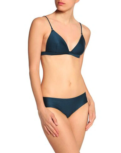 Shop Zimmermann Bikini Tops In Deep Jade