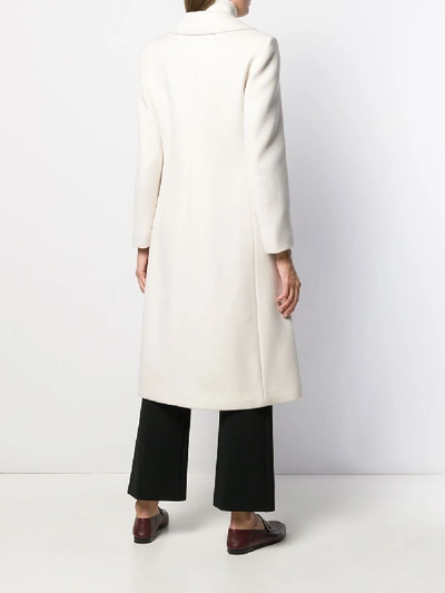 Shop Gucci Long Wool Coat In White