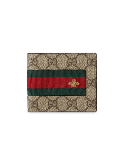 Shop Gucci Gg Supreme Wallet In Beige