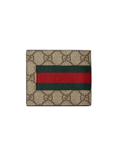 Shop Gucci Gg Supreme Wallet In Beige