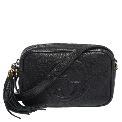 Pre-owned Gucci Black Leather Small Soho Disco Shoulder Bag