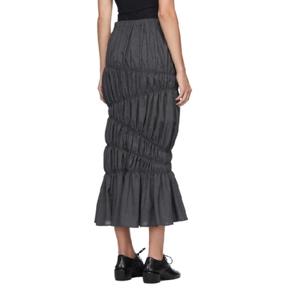 Shop Enföld Grey Wool Light Summer Tiered Skirt In 170 Chargry