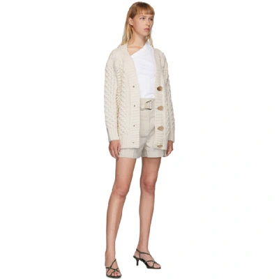 Shop 3.1 Phillip Lim / フィリップ リム 3.1 Phillip Lim White Wool Cable Knit Cardigan In An110 Antwh