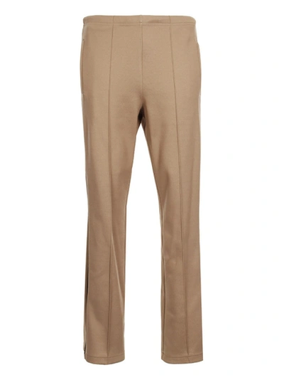 Shop Maisonmargiela Side-stripe Fitted Trousers Beige