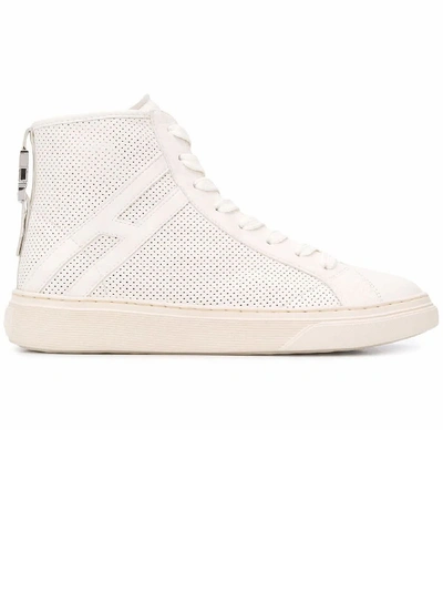 Shop Hogan White Hi-top H365 Sneakers In Bianco