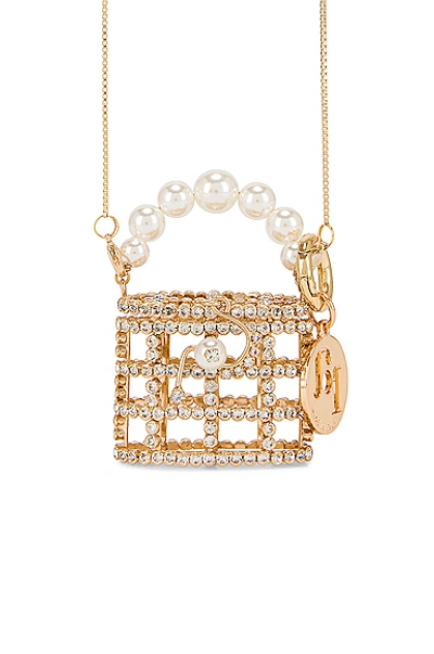 Shop Rosantica Baby Holli Bag In Gold & Crystals