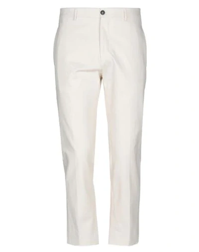 Shop Be Able Man Pants Ivory Size 36 Cotton In White
