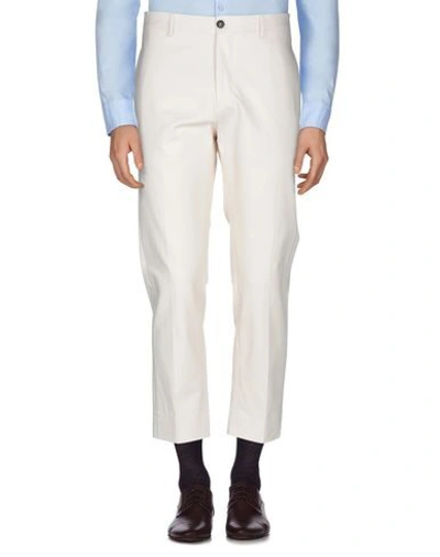 Shop Be Able Man Pants Ivory Size 36 Cotton In White