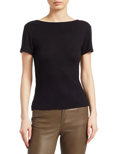 Shop Rag & Bone Surplice Open-back T-shirt In Black