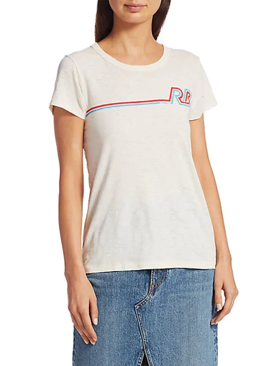 Shop Rag & Bone Racer Rib Cotton T-shirt In Marscapone