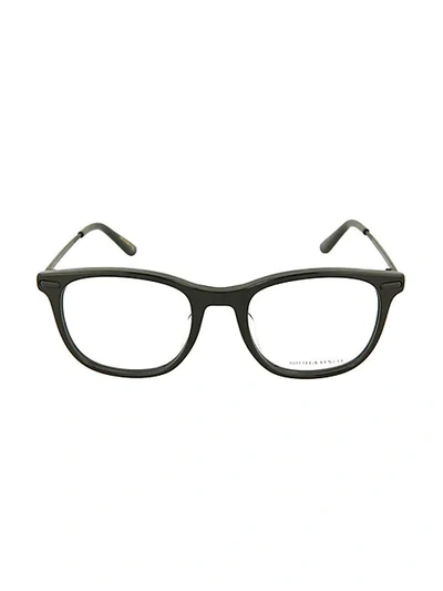 Shop Bottega Veneta 52mm Square Optical Glasses In Black Transparent