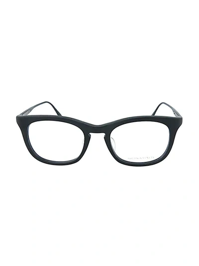 Shop Bottega Veneta Women's Novelty 49mm Square Optical Glasses In Black Transparent