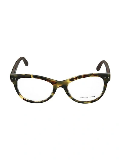 Shop Bottega Veneta 50mm Cat Eye Optical Glasses In Havana Black