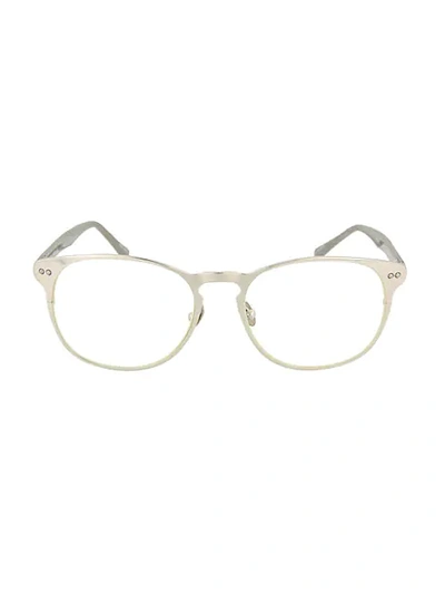 Shop Linda Farrow 51mm Round Optical Glasses In Shiny White