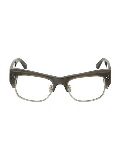 Shop Linda Farrow 51mm Rectangle Optical Glasses In Mahogany Grey