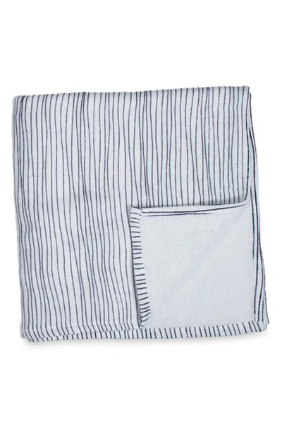 Shop Uchino Zero Twist Stripe Bath Towel In Ivory