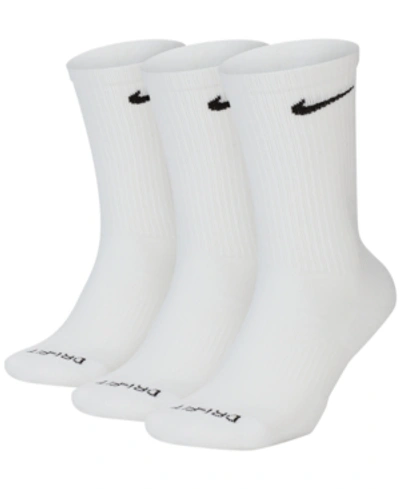 Shop Nike Everyday Plus Cushioned Training Crew Socks 3 Pairs In White