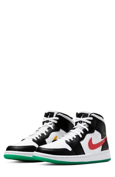 Shop Jordan 1 Mid Sneaker In Black/ Red/ White/ Green